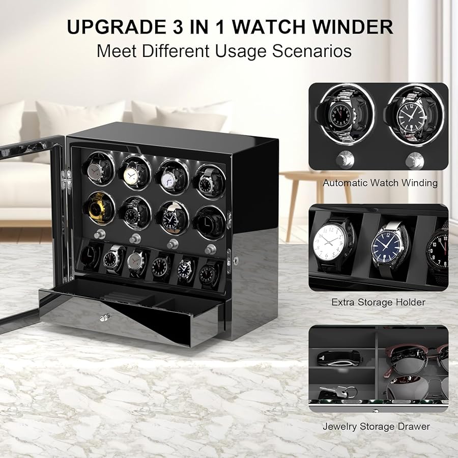 Amazon.com: DUKWIN Watch Winder for 8 Automatic Watches,Lockable