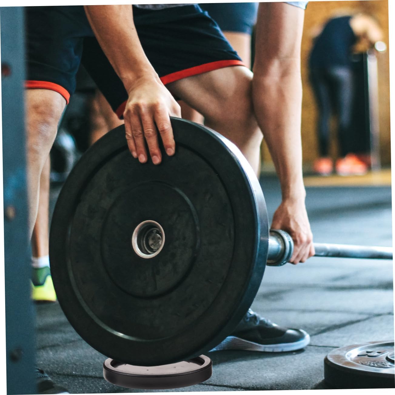 4pcs Gym Mats Garage Floor Protectors Non-Slip Exercise Mat for Equipment Floor Coasters for Furniture