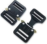 Vista 2 de Hebilla de cinturón táctica ajustable dual de metal, hebilla de cinturón resistente de 1 pulgada (0.984 in)