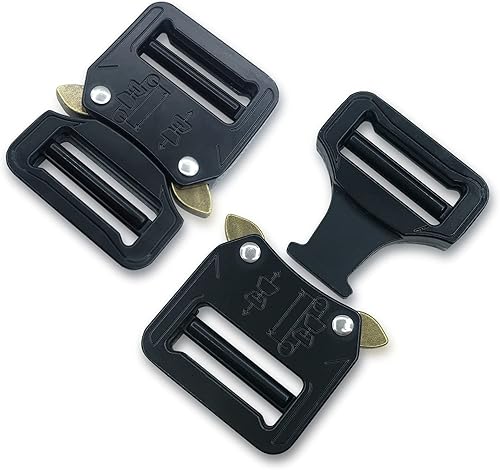 Miniatura 2 de Hebilla de cinturón táctica ajustable dual de metal, hebilla de cinturón resistente de 1 pulgada (0.984 in)