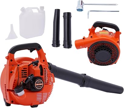 Leaf Blower, 25.4cc 2-Stroke Gas Powered Leaf Blower, Handheld Gas Blower Air Cooling Gasoline Handheld Grass Blower, Grass Lawn Blower for Leaf, Snow, Dust Blowing