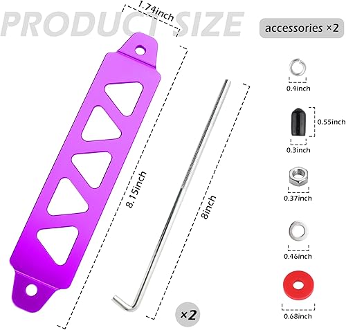 Miniatura 2 de Soporte de sujeción para batería, juegos de amarre de batería de aleación de aluminio de alta calidad que proporcionan un entorno de conducción