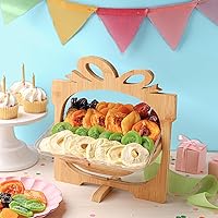 Vista 9 de Bandeja de regalo de frutas secas que se convierte en cesta. Caja de aperitivos gourmet saludables. Bandeja de comida para vacaciones Bonnie & Pop