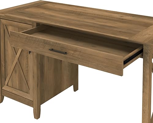 Miniatura 115 de Bush Furniture Key West - Escritorio de 48 W en nogal gris oscuro Gris Oscuro Nogal,gris (cape cod gray),Roble blanco de lino.,cereza bing,Roble