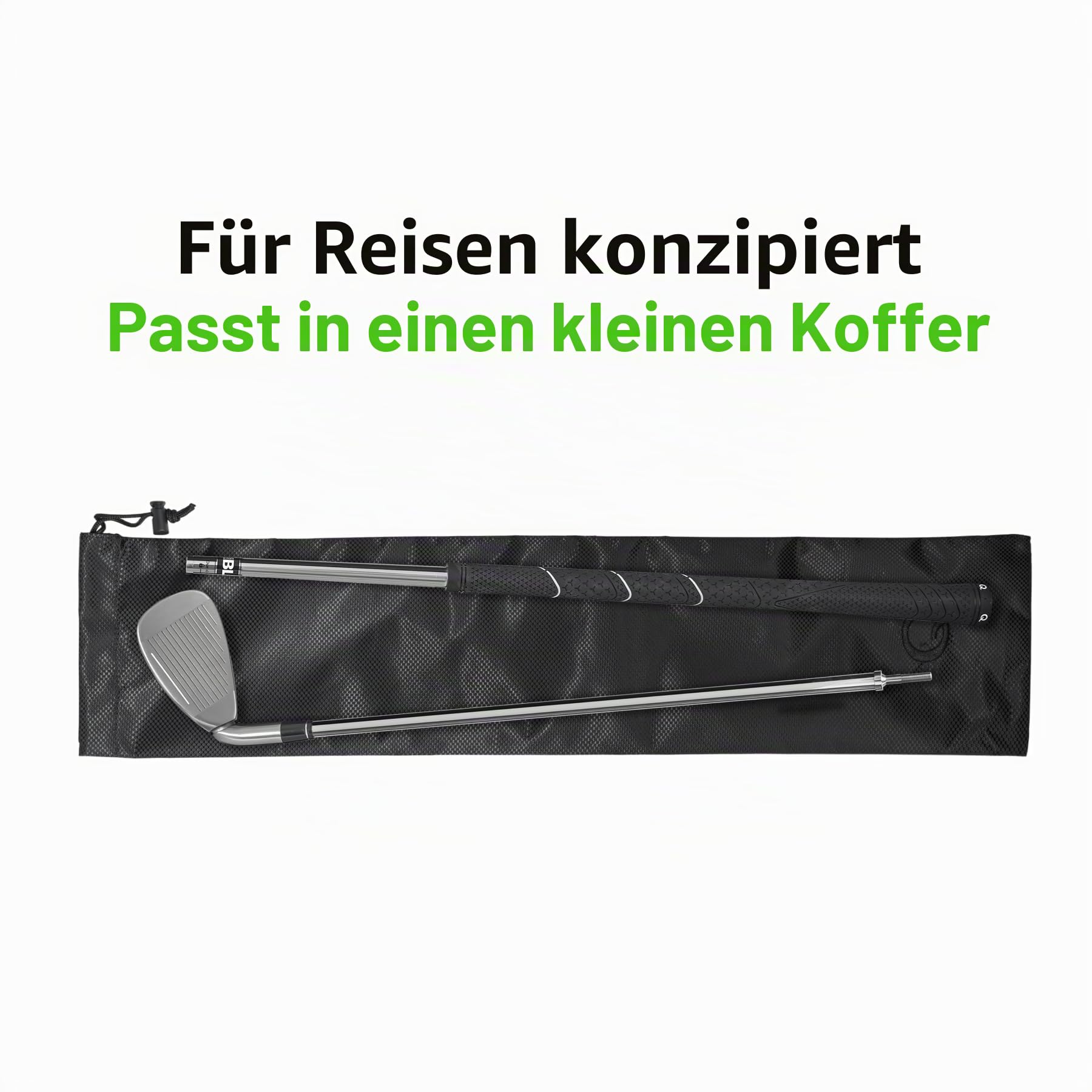 Q Gen 2 verstellbarer Golfschläger (Stahlschaft) – langlebiger 2-teiliger Reiseschaft – 8 Einstellungen von 4° Putter bis 60° Lob Wedge – Herren & Damen