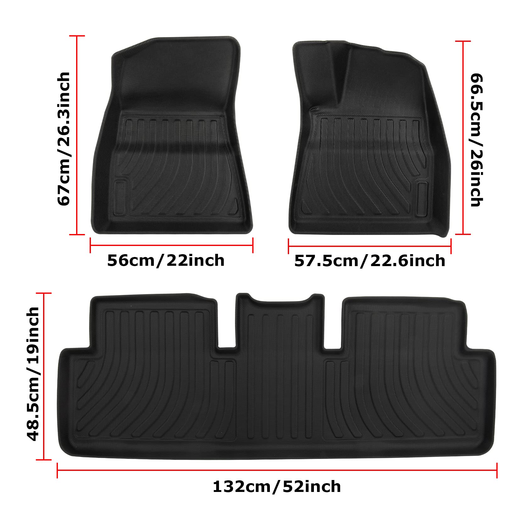 Amazon | テスラモデル3 専用 カーマット ラバー 3D立体フロアマット