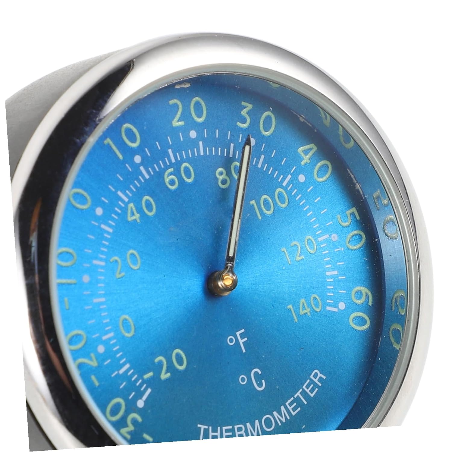 Night Glow Car Dashboard Thermometer with Electronic Quartz Clock Blue Luminous Auto Thermostat for Accurate and Temperature Monitoring Easy Read Display for Night Driving