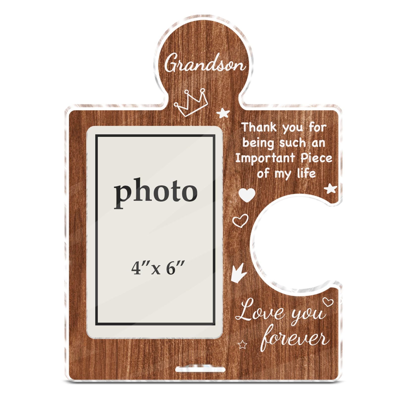 Cadre photo puzzle acrylique transparent haute finition 10x15