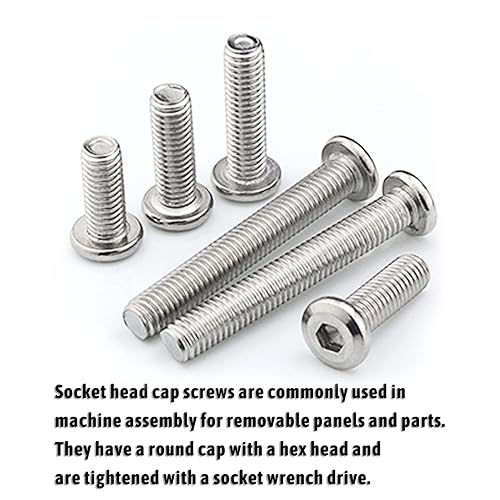 Miniatura 10 de MroMax Tornillos de cabeza plana M6-0.039 x 1.378 in hexagonal Tornillos para muebles Tornillos de rosca completa Acero al carbono Azul Blanco 10pcs