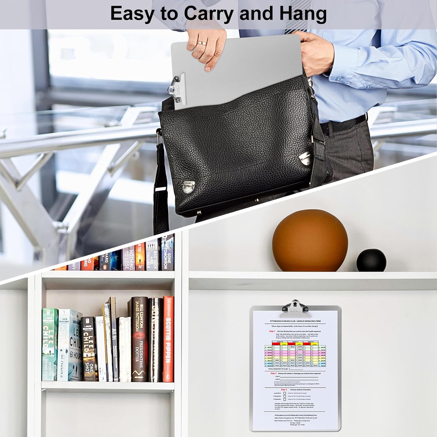 ZCZN Metal Clipboard, 24 Pack Heavy Duty Aluminum Clipboards 12 x 9 Inches, A4 Letter Sizer Document Holder with High Capacity Clip, Suitable for School, Office, Jobsite or Medical Staff, Silver - Image 6