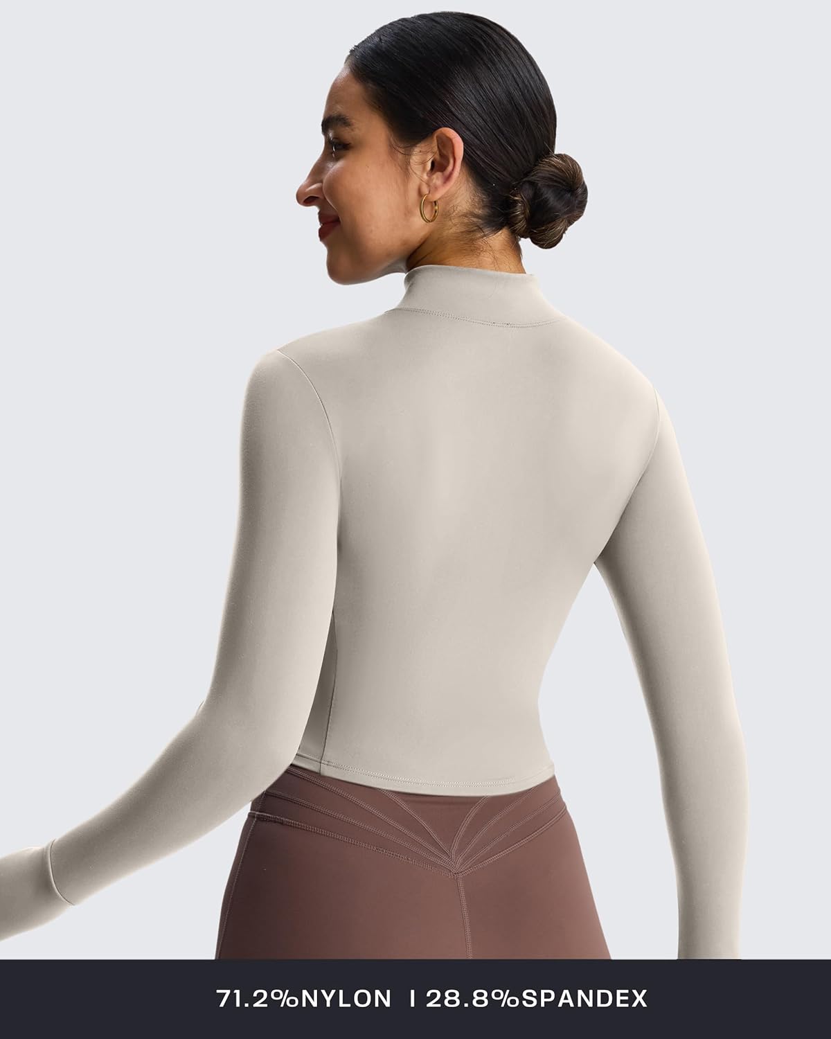 Aoxjox Women's Geo Full Zip Velura Jacket Workout Buttery Soft PlushFlex™ Long Sleeve Thumbhole with Pocket Cardigan - Image 3