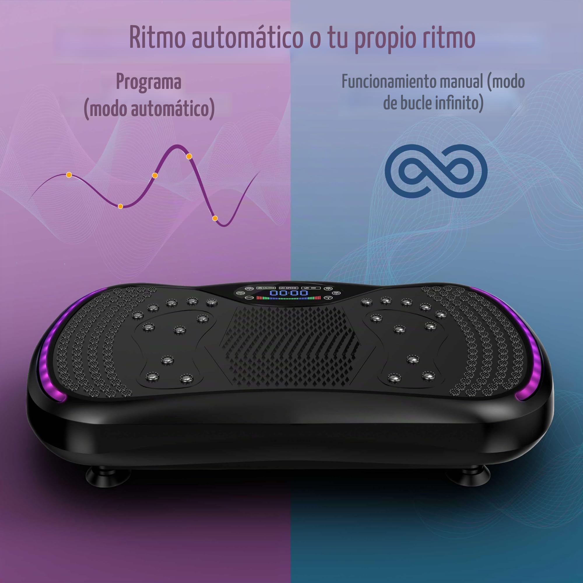 Plataforma Vibratoria para PéRdida de Peso y Drenaje LinfáTico, 200 Niveles de Vibración, Peso MáXimo de 181 Kg, Plataforma De Modelado para Entrenamiento de Cuerpo Completo y Fitness