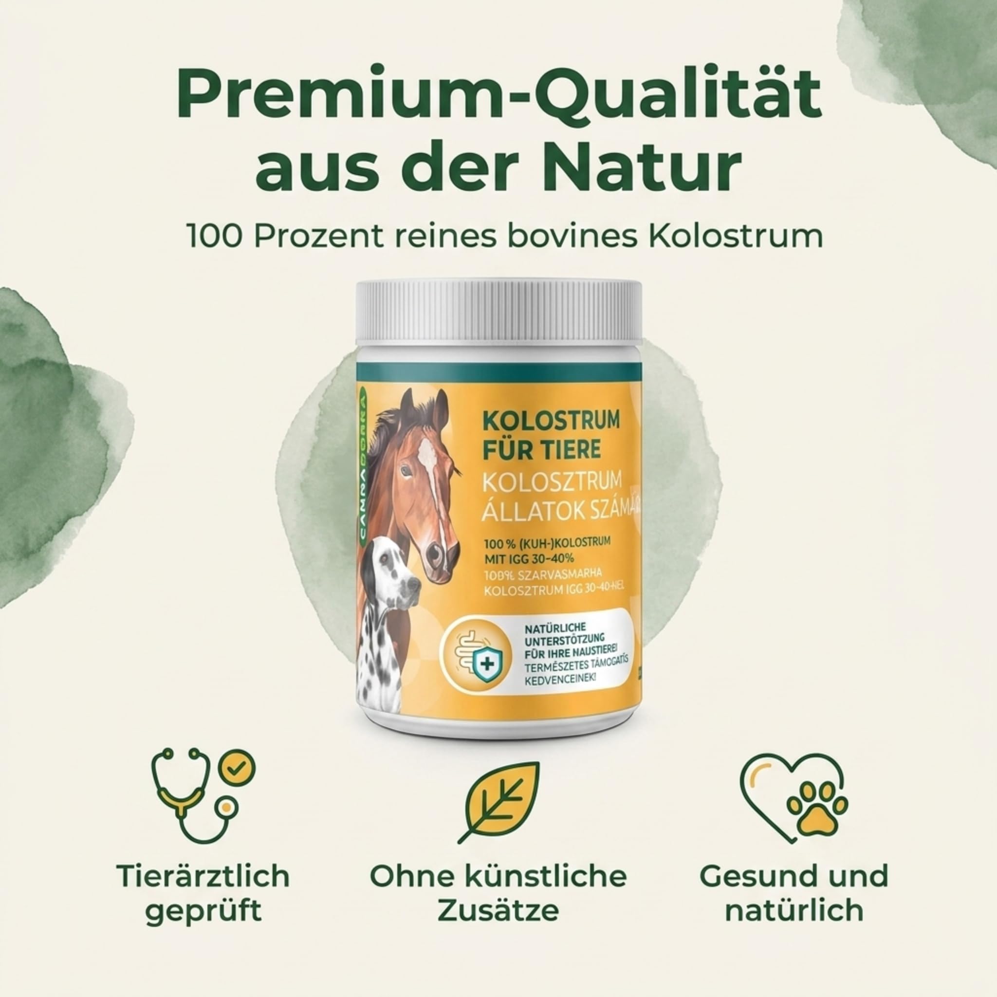 Colostro per animali, 200 g, polvere di colostro bovino, mangime complementare per cani, gatti, cavalli, animali da fattoria, fonte naturale di nutrienti per tutte le età