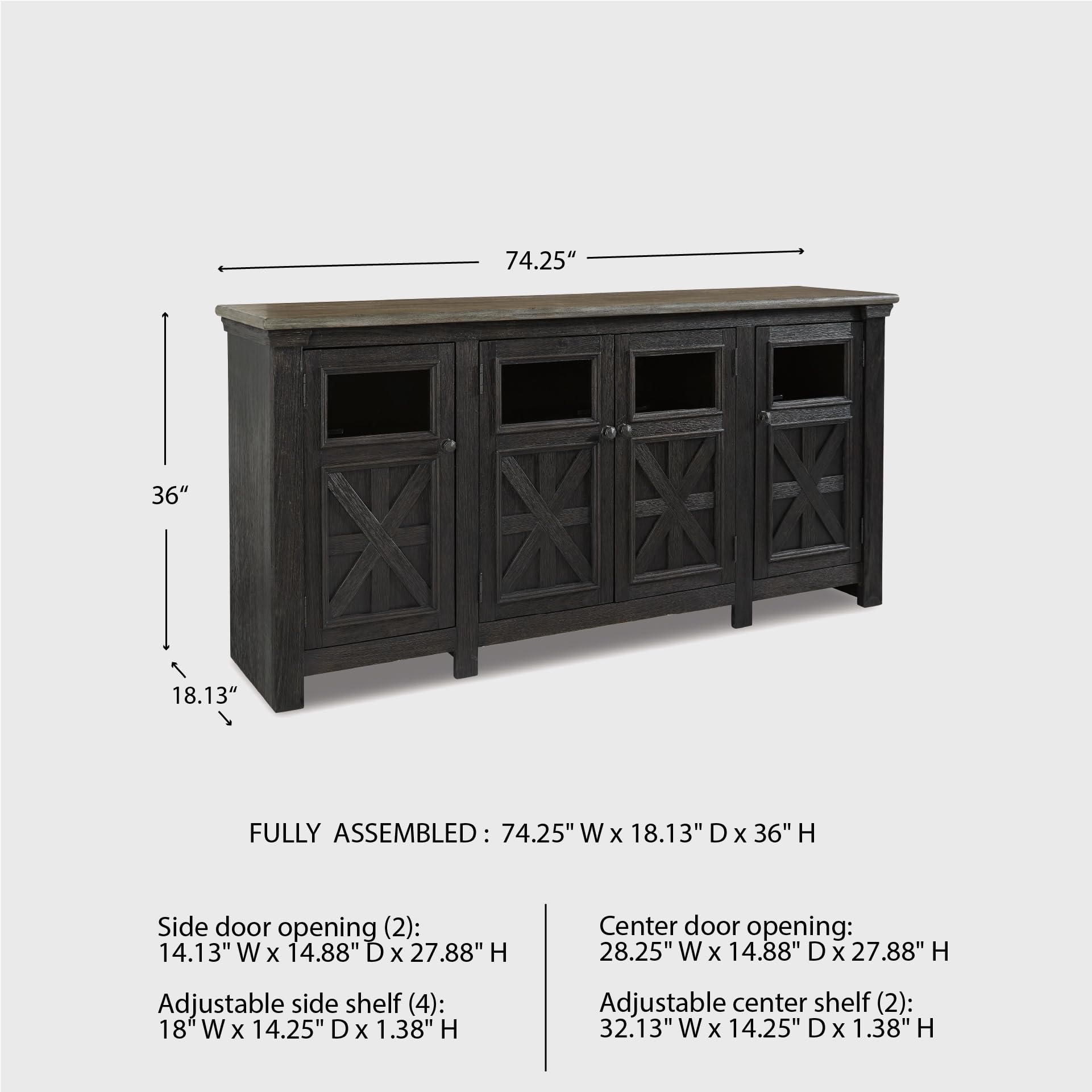 Amazon.com: Signature Design by Ashley Tyler Creek Farmhouse TV