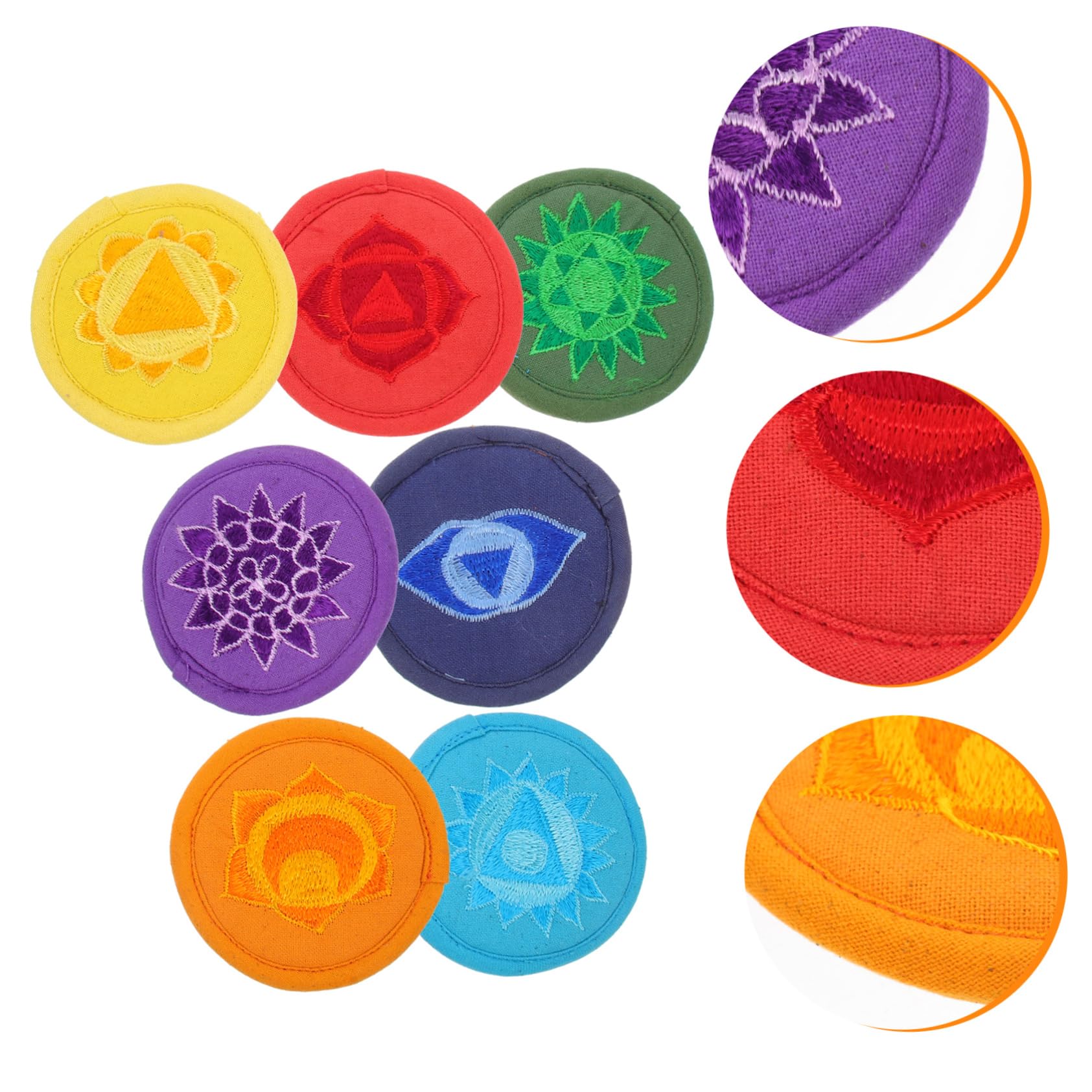 Buddhistisches Klangschalenkissen Geschenkideen Besticktes 7 Stück