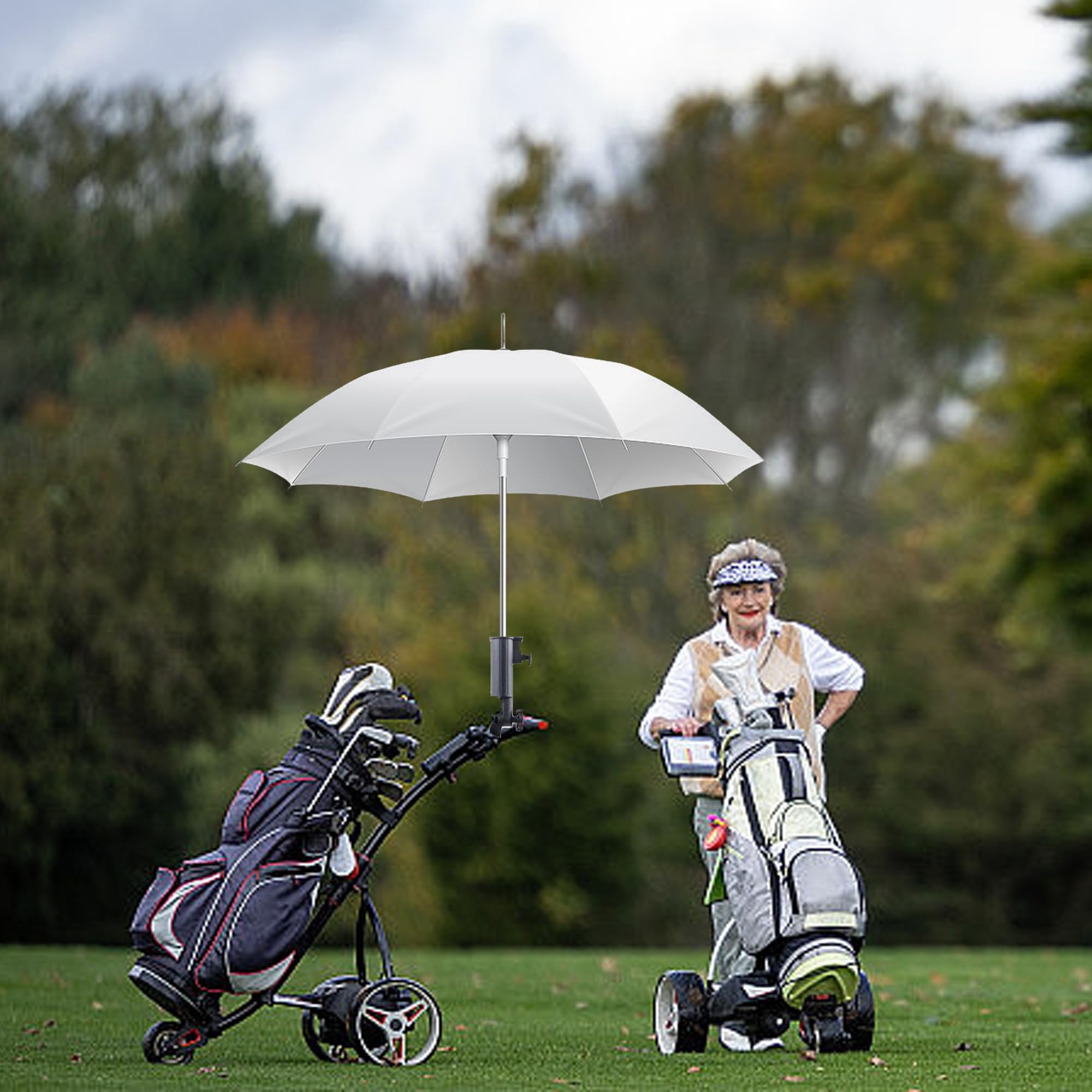 Paraguas de Golf Universales Ajustables 180° Negro