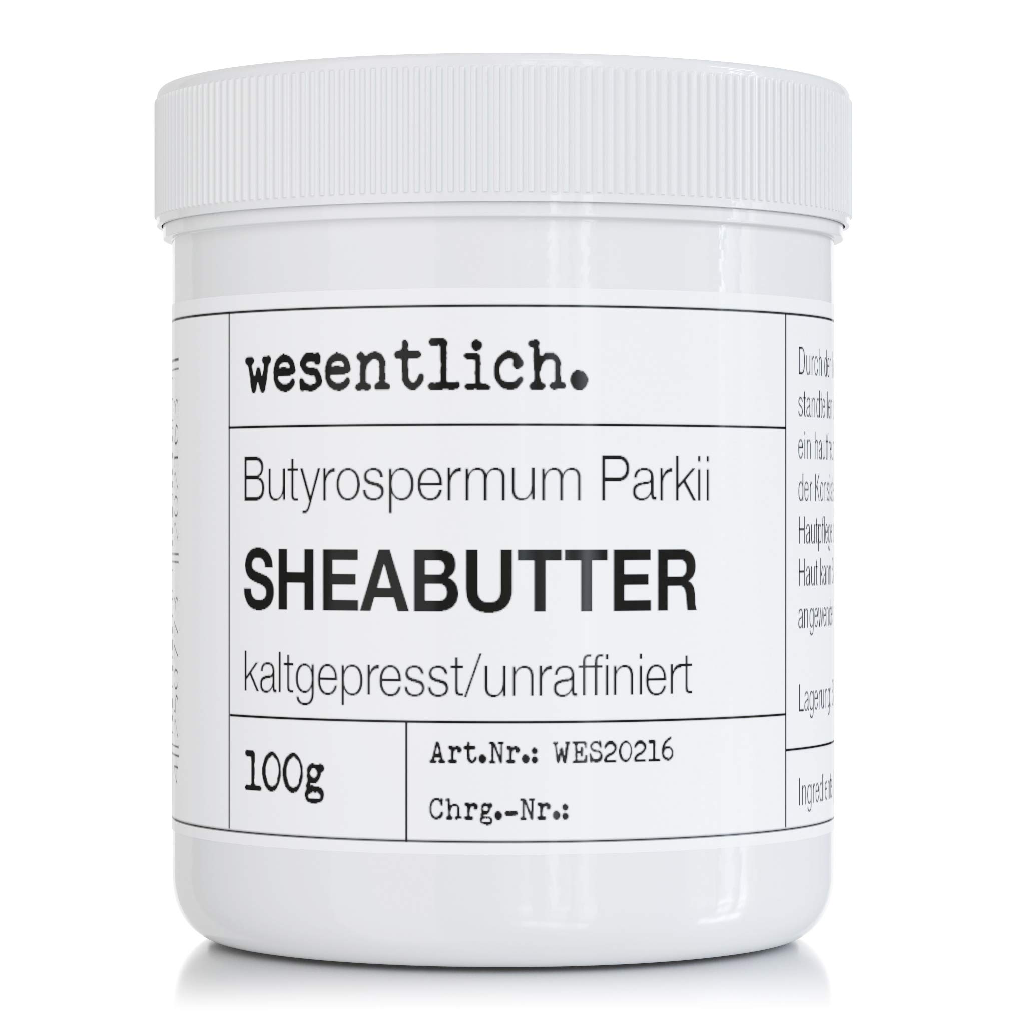 wesentlich Sheabutter kaltgepresst / Roh - feine Körperbutter, 100 ml