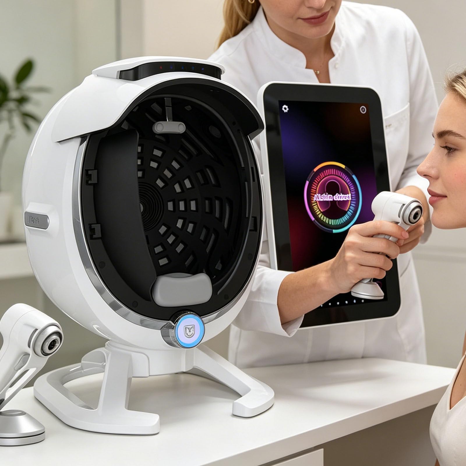 ZXSYYDS 15.6/21.5 Inch HD AI Skin Analyzer, 8-Spectral Imaging Facial Skin Scanner,Multi-Language Smart Skin Analysis Machine,Smart Assessment & Visual Reports 15.6in