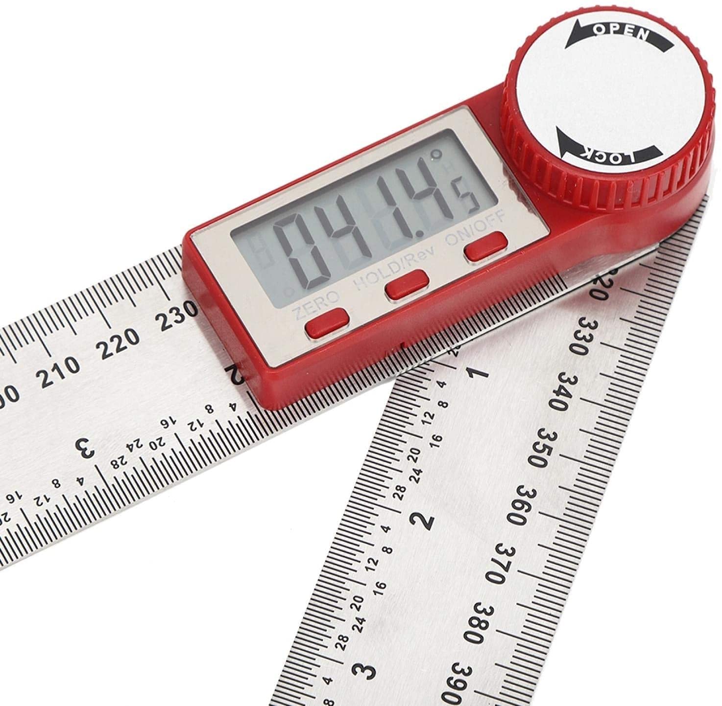 WJJ Angolo Righello Multifunzionale Angolo di misurazione ad Angolo ad Alta precisione Electronal Digital Display Angolo Righello Universale 90 Gradi 45 Gronatto for la Lavorazione del Legno