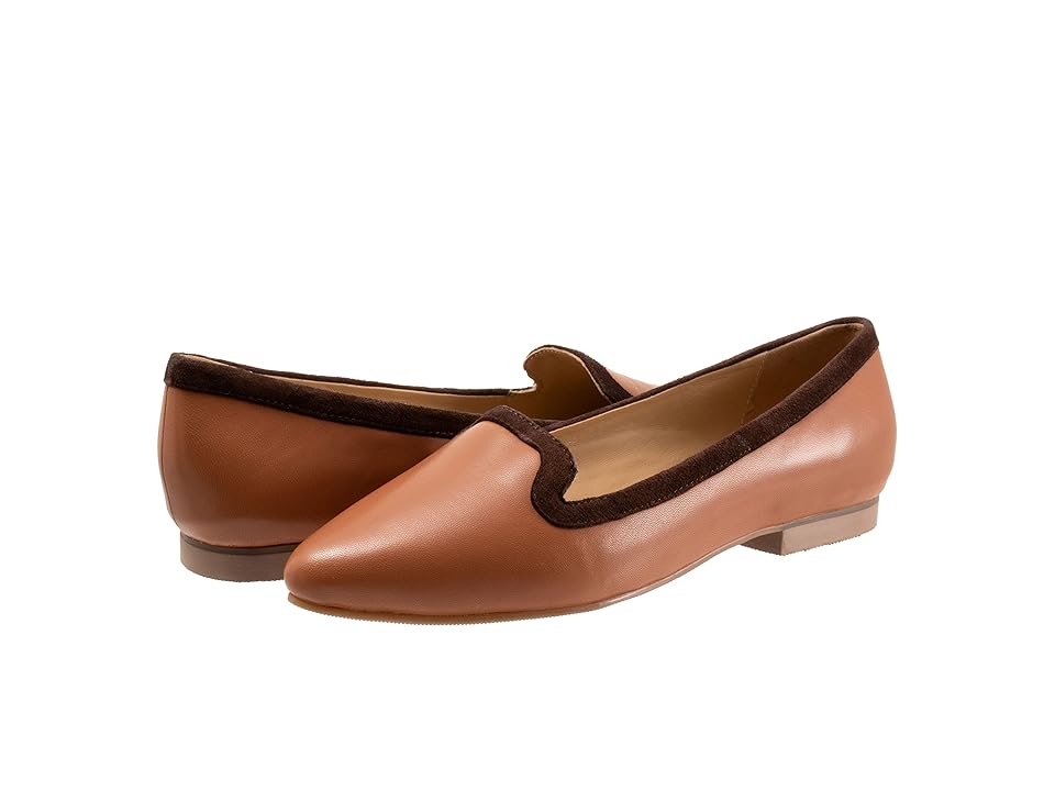 Trotters Hannah (Luggage) Women's Flat Shoes INTERNATIONAL SHIPPING