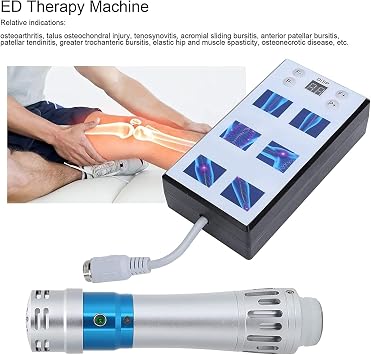 Shockwave Therapy Machine Plantar Fasciitis, Extracorporeal Radial Shockwave Machine with 7 Massage Head, 12 Gears Energy & 16 Gears Frequency Adjustable, Shock Wave Therapy Device for Body Relax