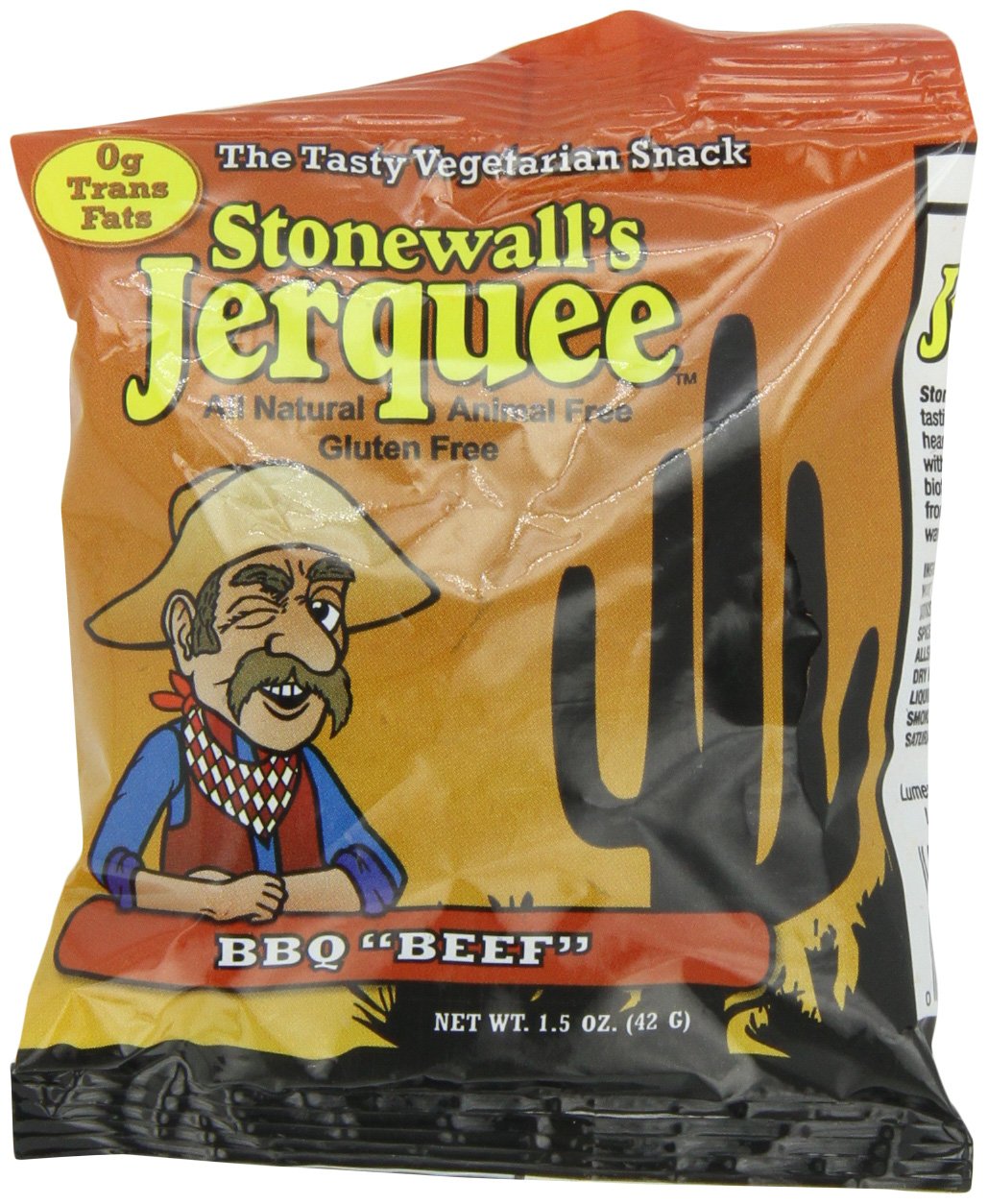 Stonewall's Vegetarian Jerquee, BBQ "Beef", 1.5 Ounce (Pack of 16)