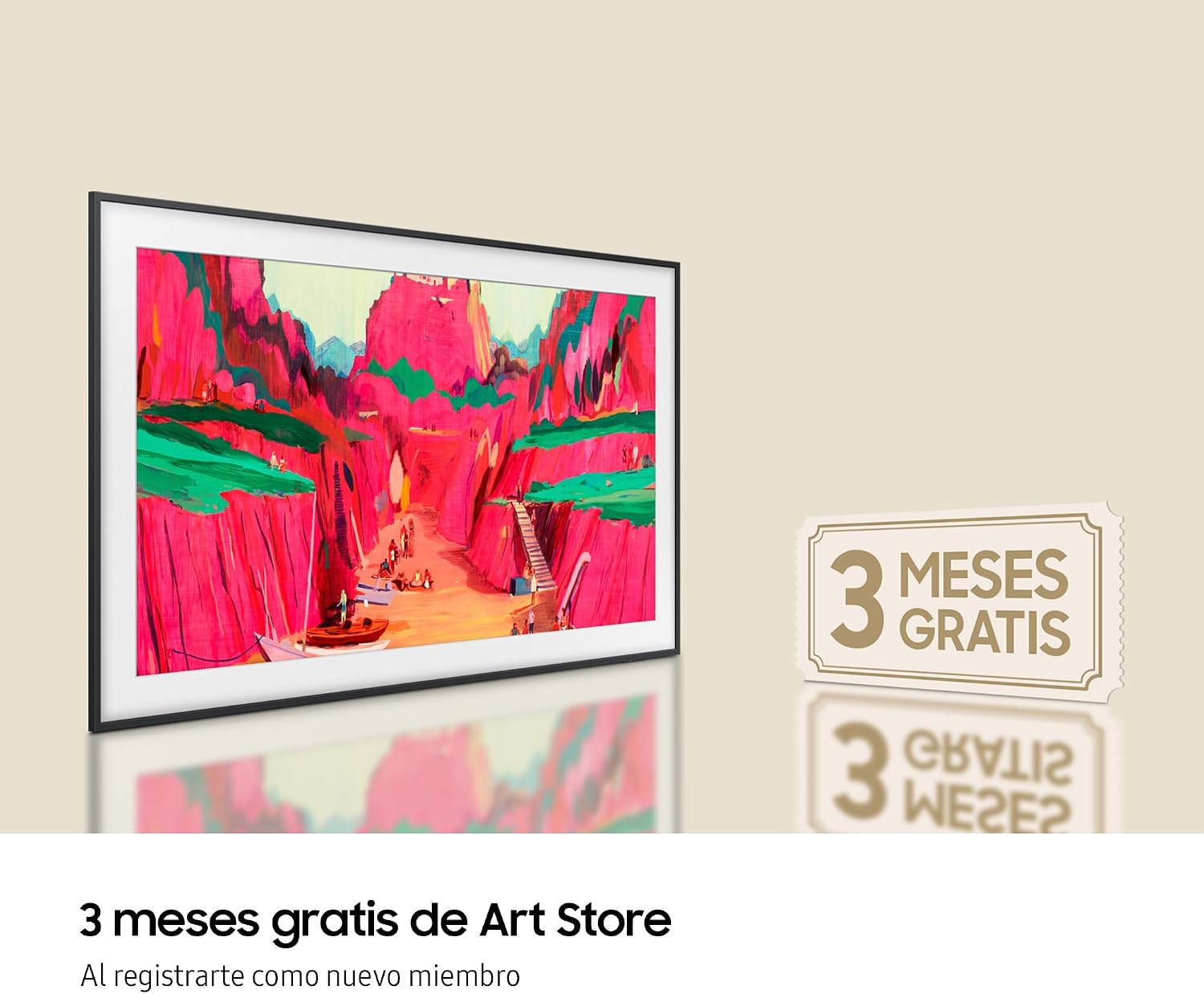 Samsung TV 55 Pulgadas The Frame LS03F 4K Smart TV, Galería de Arte con Display Mate, Marcos Intercambiables, 100% Volumen de Color con Quantum Dot y Cable Casi Invisible con One Connect 12
