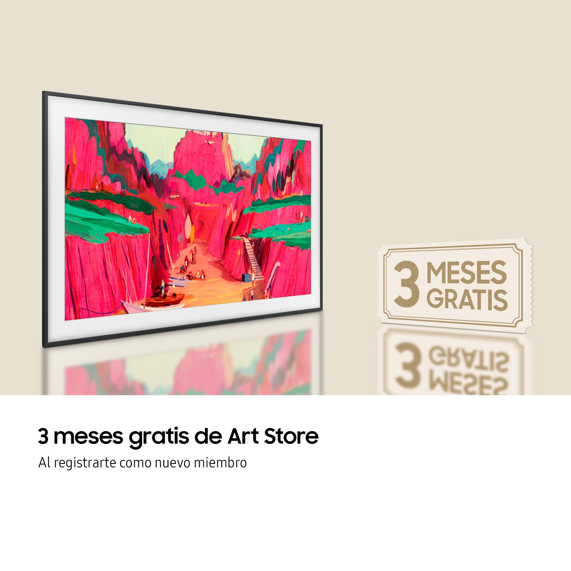 Samsung TV 55 Pulgadas The Frame LS03F 4K Smart TV, Galería de Arte con Display Mate, Marcos Intercambiables, 100% Volumen de Color con Quantum Dot y Cable Casi Invisible con One Connect