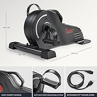 Vista 6 de Sunny Health & Fitness Ejercitador de Pedal de Doble Función Bajo el Escritorio, Mini Bicicleta de Cardio Portátil para Interiores en Casa, Ciclo