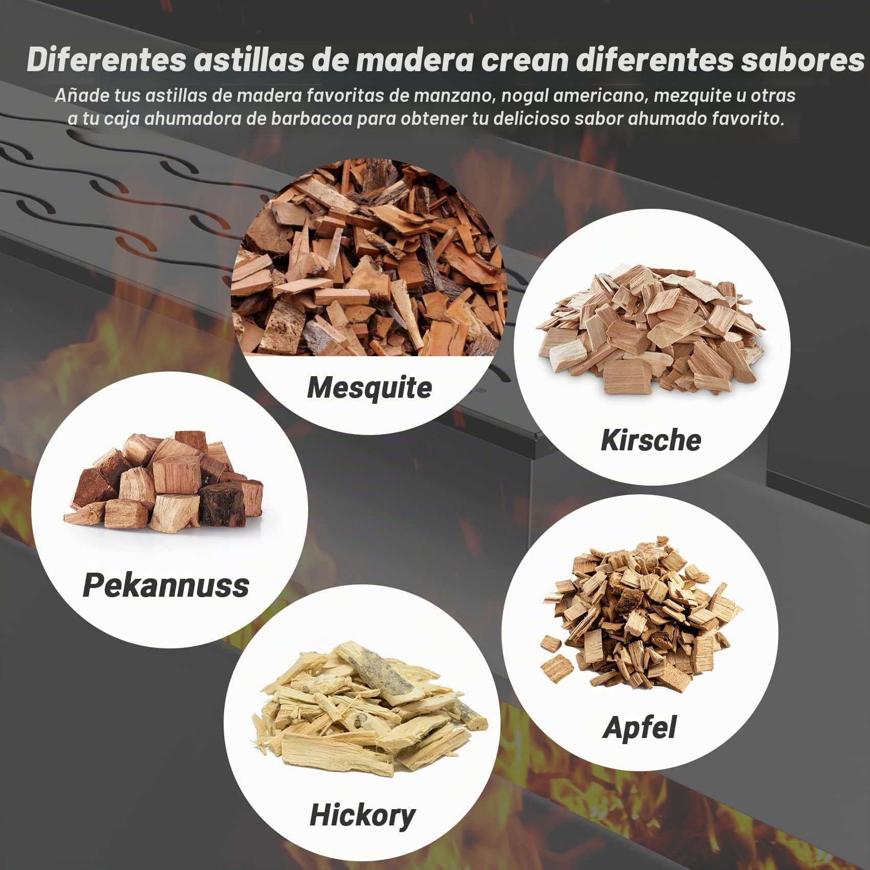 Onlyfire Caja de Ahumar Acero Inoxidable Patrón de Onda Ahumador con Depósito de Agua pare Barbacoa de Gas,Carbón Y Leña,Smoker Box