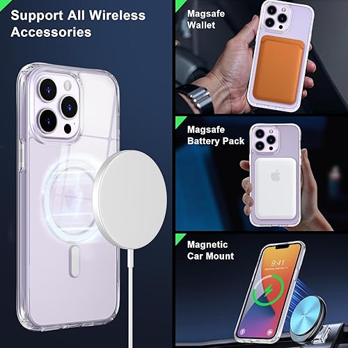 Vista 1315 de MOCCA - Funda magnética resistente para iPhone 11 de 6.1 pulgadas, compatible con MagSafe, protector de pantalla de vidrio + protector de lente