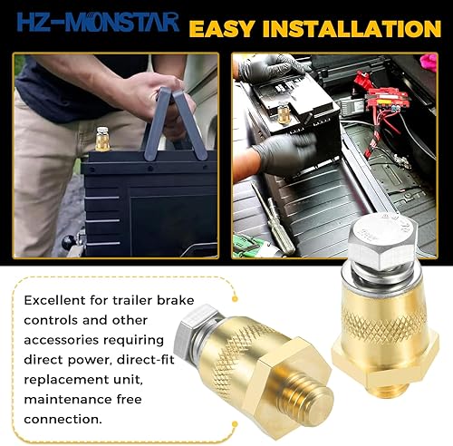 Miniatura 6 de Conectores de terminal de batería, terminales de poste de batería, 38 16 terminal de rosca superior o lateral, adaptador extensor de poste de carga,