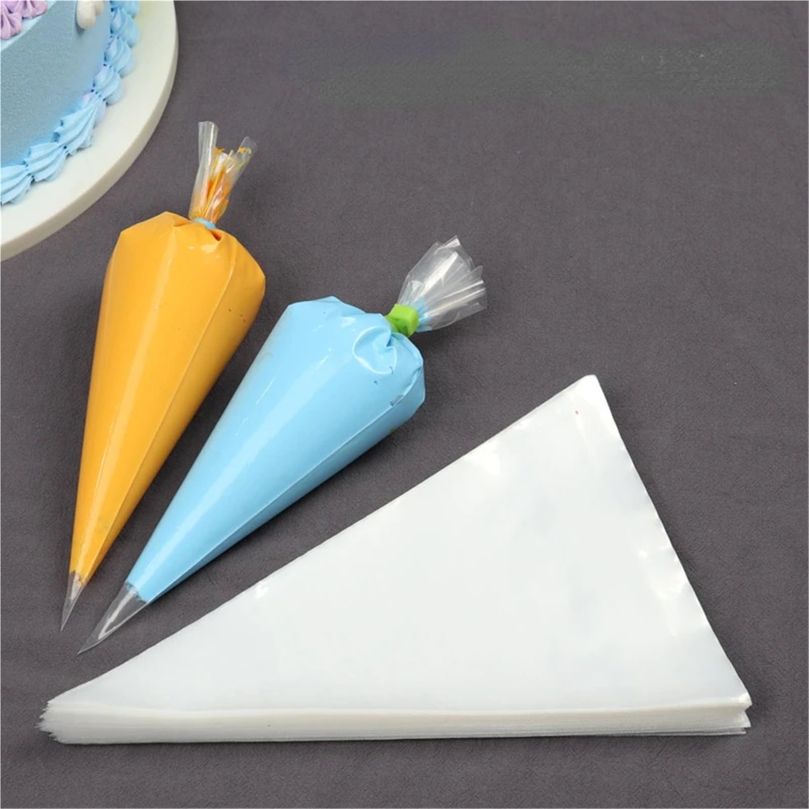 Manga pastelera, Paquete de 400 Piezas Mangas pasteleras en Blanco Tamaños Variados for pastelería Mantequilla Pastel Flor Seda(12-Inch)