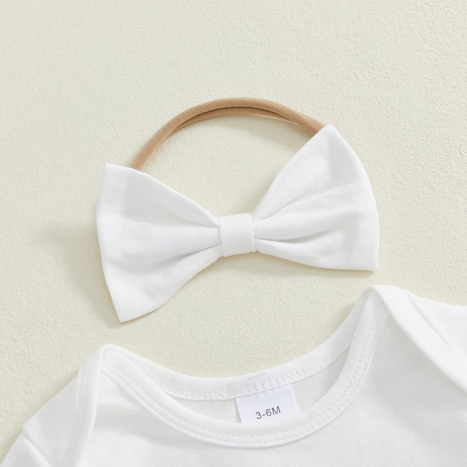 First Christmas Baby Girl Outfit Newborn Infant Long Sleeve Ruffle Romper + Headband 2Pcs Winter Clothes - Image 4