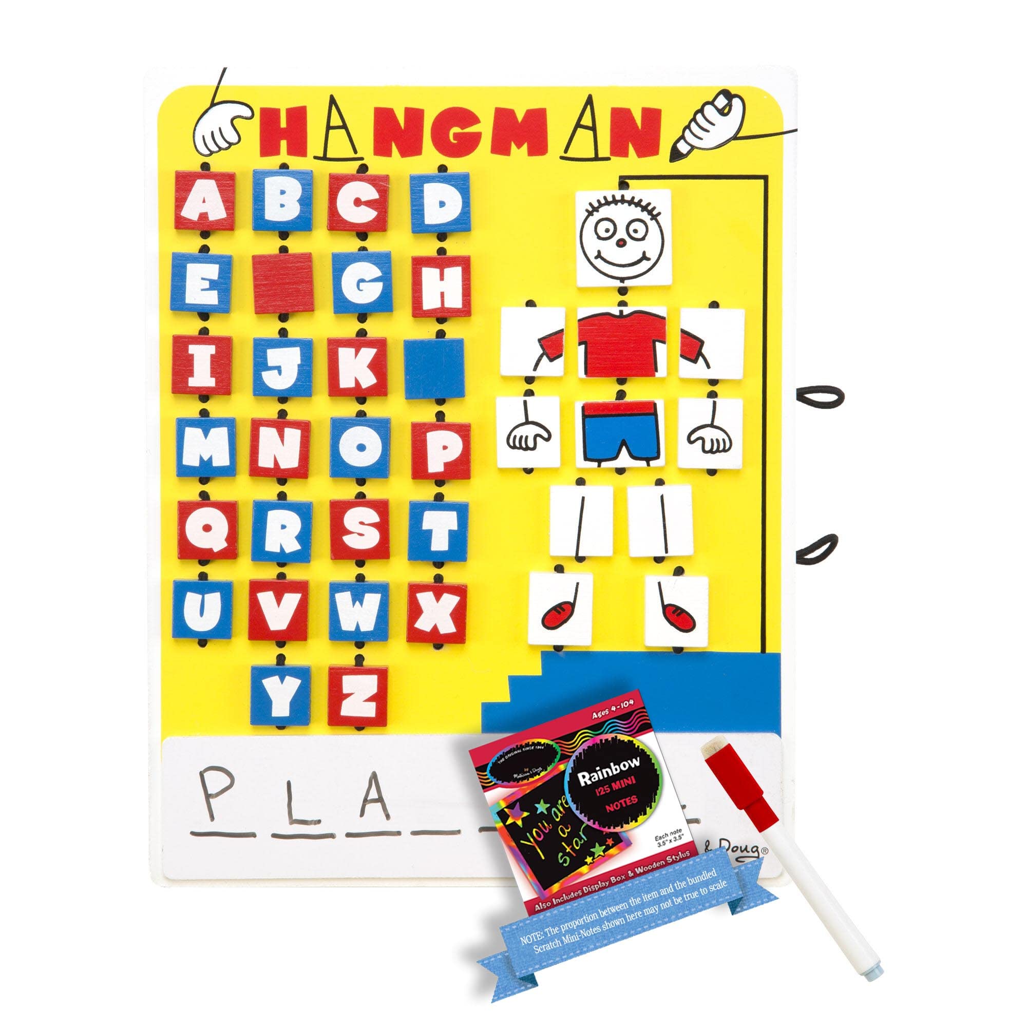 Flip-to-Win: Hangman Travel Game Bundle with 1 Theme Compatible M&D Scratch Fun Mini-Pad (12095)