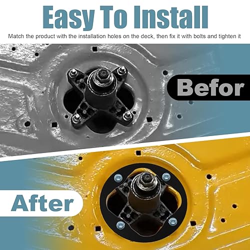 Miniatura 6 de Anillos de reparación de refuerzo de husillo de cubierta con pernos para Cub Cadet RZT 50 RZT54 LX500 LT1050 918-04126A 918-04125B 918-0671B