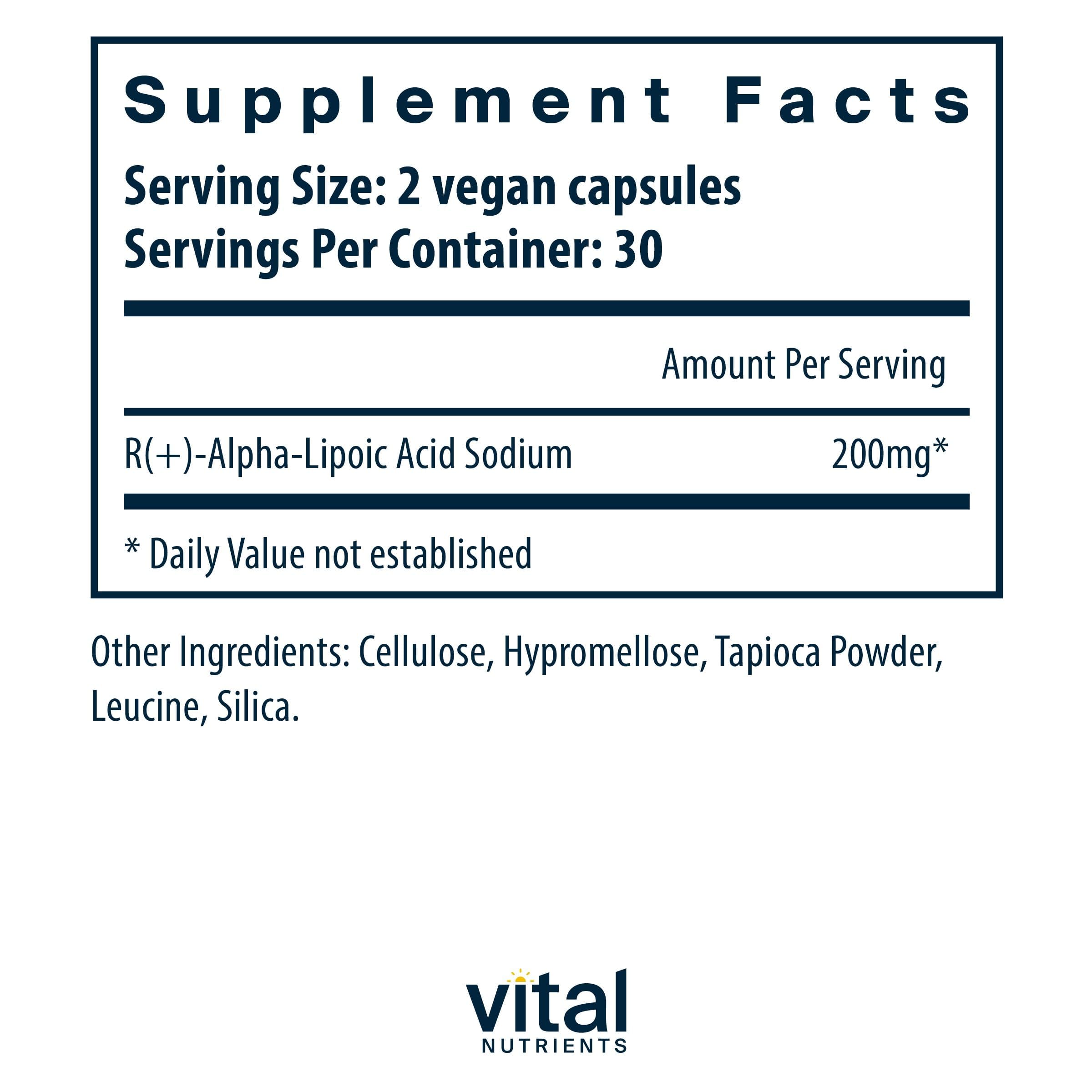 Vital Nutrients R-Lipoic Acid, 60 Capsules — Amazon image 2