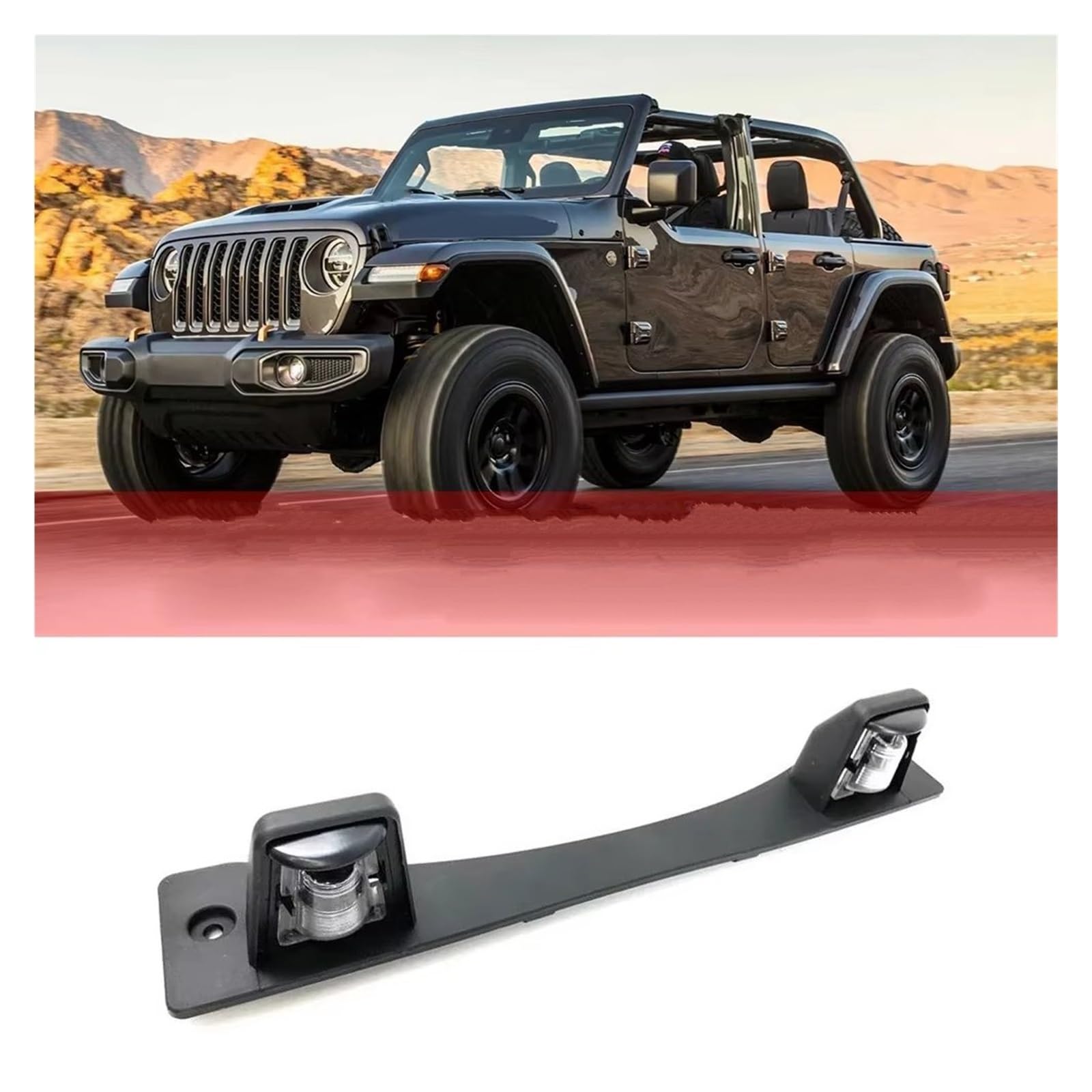 Para Wrangler Para JK 2007 2008 2009 2010 2011 2012 2013 2014 2015 2016 2017 2018 Lámpara Matrícula LED Coche Luces Matrícula Coche