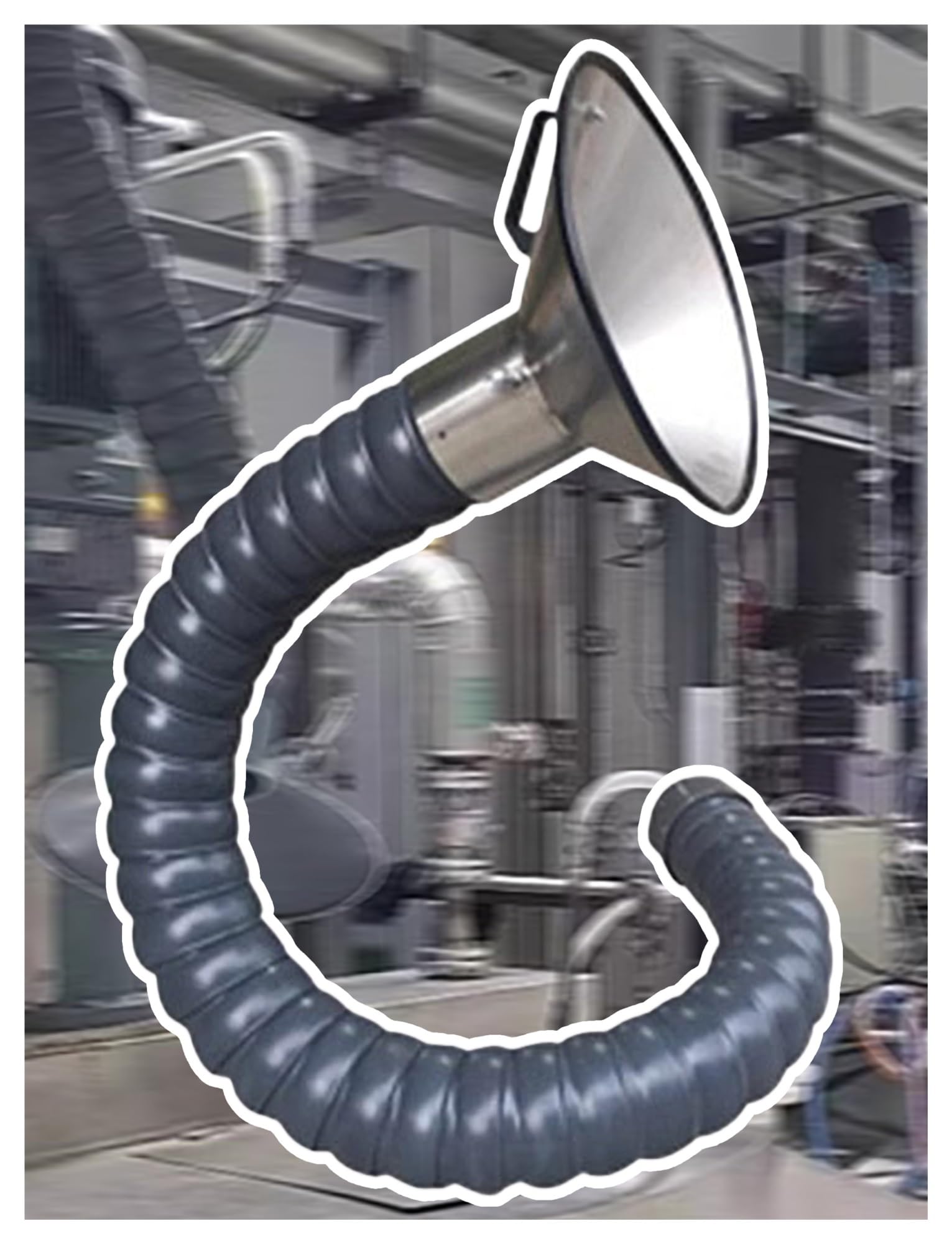 LVSEWOA Welding Fume Extractor Arm, 360° Articulated Flexible Hose for Soldering Smoke & Industrial Fume Collection​(160mm-L100cm/39.4in)