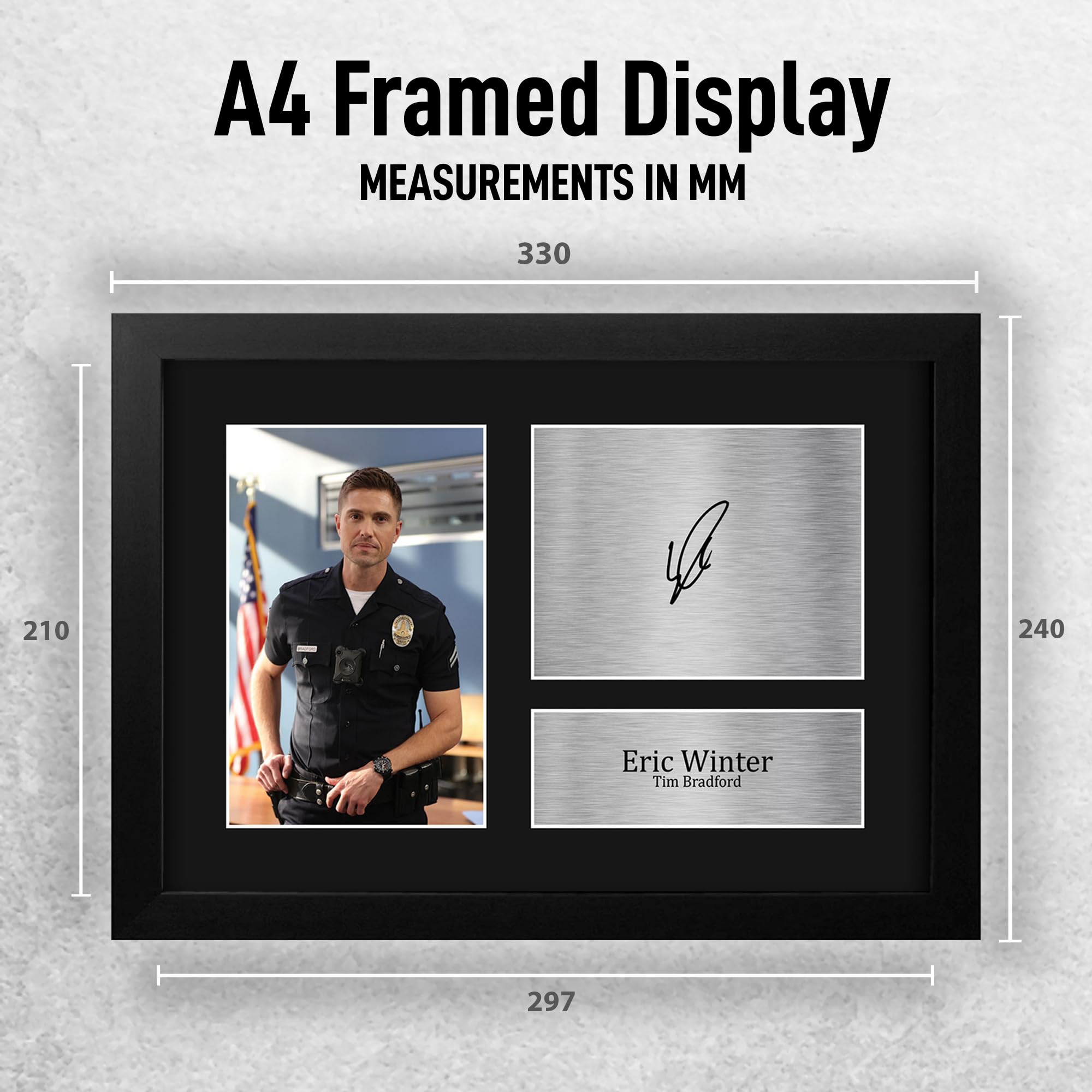 HWC Trading Eric Winter The Rookie Tim Bradford Gifts Printed Signed Autograph Picture for TV Show Fans - A4 Framed - Image 2