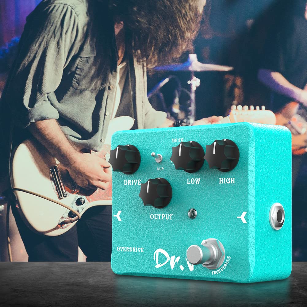 JOYO Pédale Overdrive à Lampes Vintage - Tons Clair et Transparents pour Guitare Électrique - Édition Haute Gamme Dr.J Series (D50)