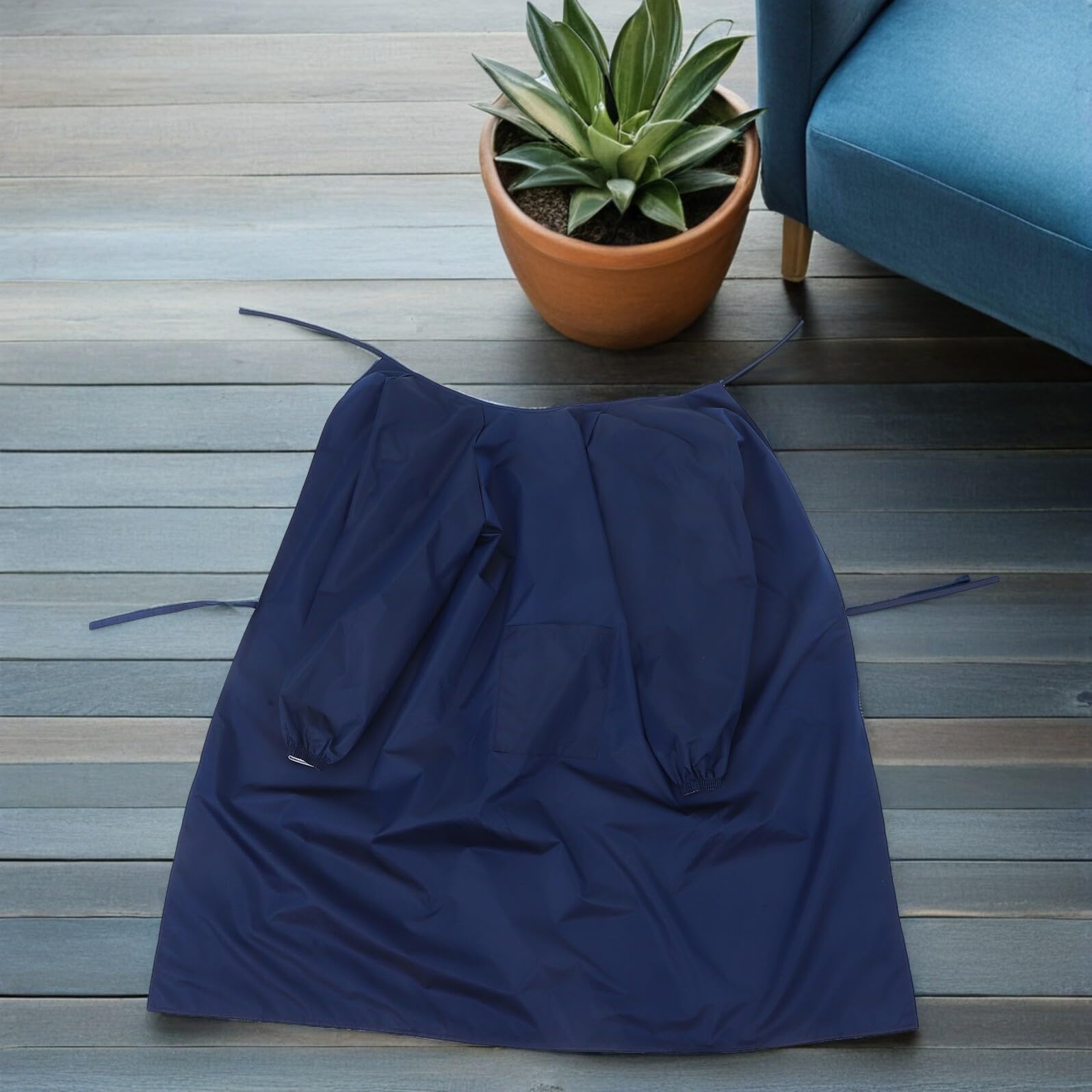 2 Piezas Delantal de Cocina y Taller Manga Larga Ajustable Resistente Aceites para Jardinería Pintura Limpieza y Barbacoa Diseño Reversible para Hombre y Mujer