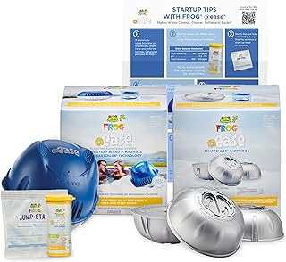 FROG @Ease Floating Sanitizing System + Replacement SmartChlor Cartridge 3-Pack Plus Free Hot Tub Care Guide, Self-Regulating Hot Tub Sanitizer Bundle