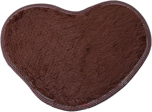 Miniatura 5 de Sevenfly Alfombra suave de piel de oveja sintética en forma de corazón, alfombra esponjosa para el hogar, sala de estar, sofá, suelo, dormitorio,