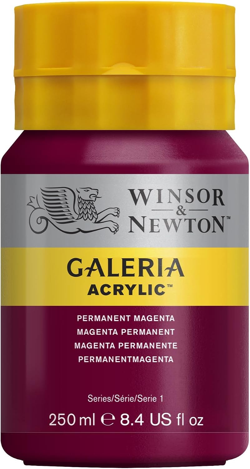 Winsor & Newton Galeria Acrylic 250ml PERMANENT MAGENTA, 250 ml (Pack of 1)