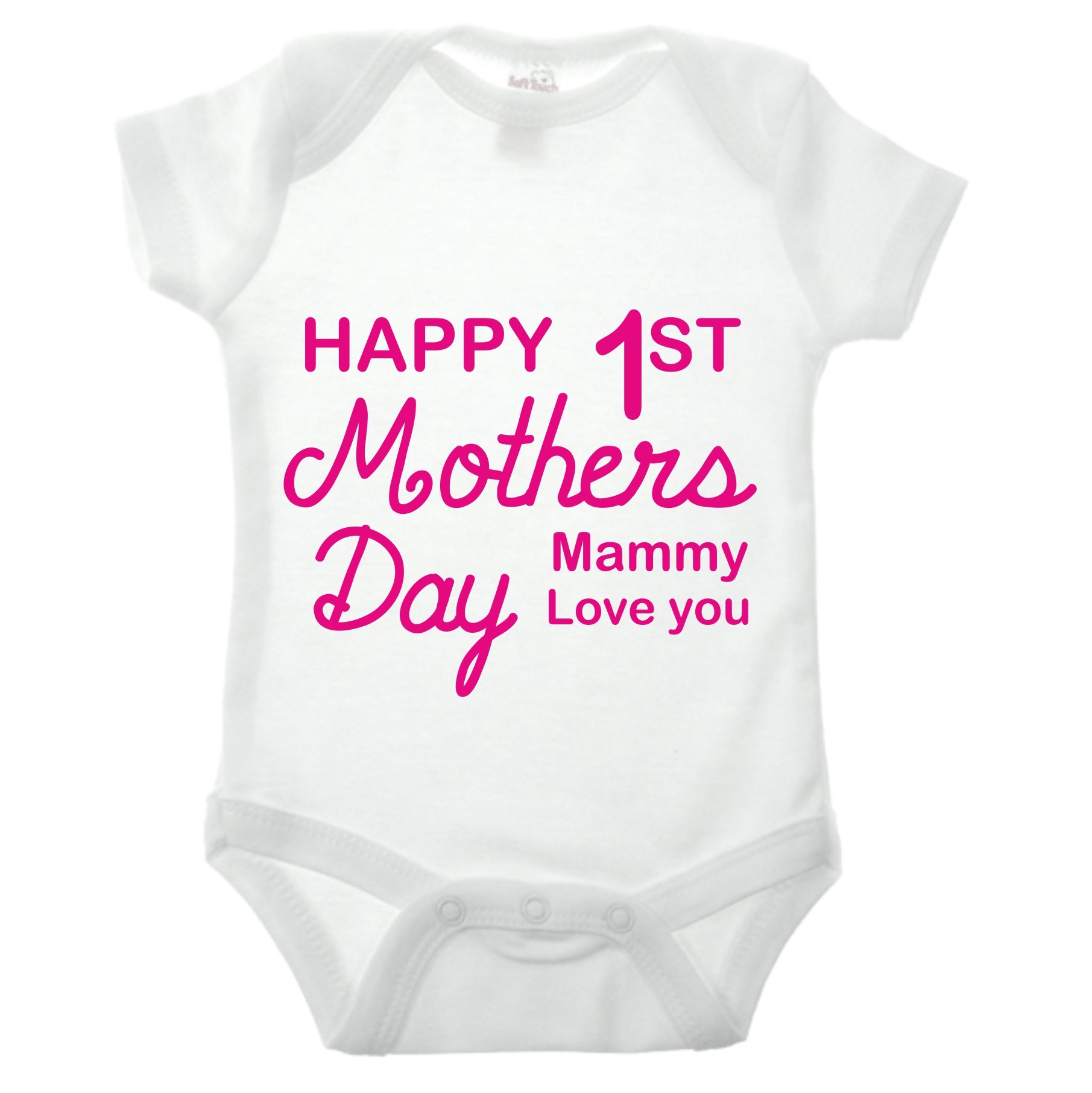 Reality Glitch White Baby's 1St Mothers Day Babygrow