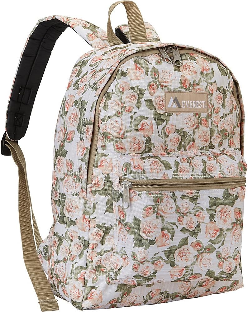 Everest Basic Pattern Backpack, Vintage Floral, One Size
