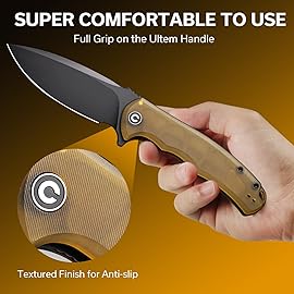 CIVIVI Praxis Pocket Folding Knife - Modern Aesthetics Ultem Handle, 3.75 Sharp Blade, Deep Carry Clip for EDC C803M
