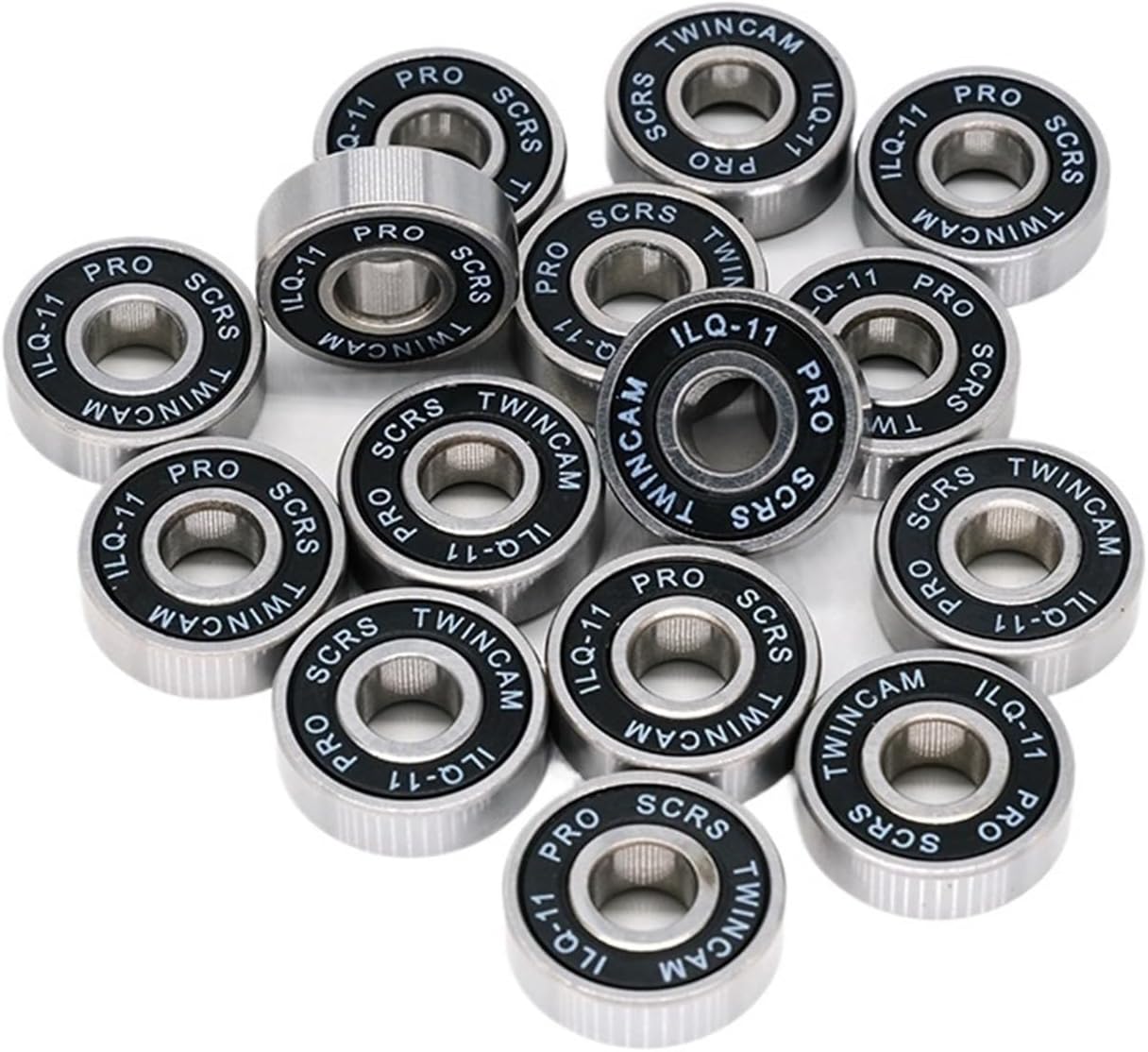 8 Pieces 608 RS Bearing ILQ-11 8x22x7 Longboard Speed ​​Inline Wheel Bearing Skate Scooter Smooth Skate Scooter(8Pcs ILQ-11 Black)