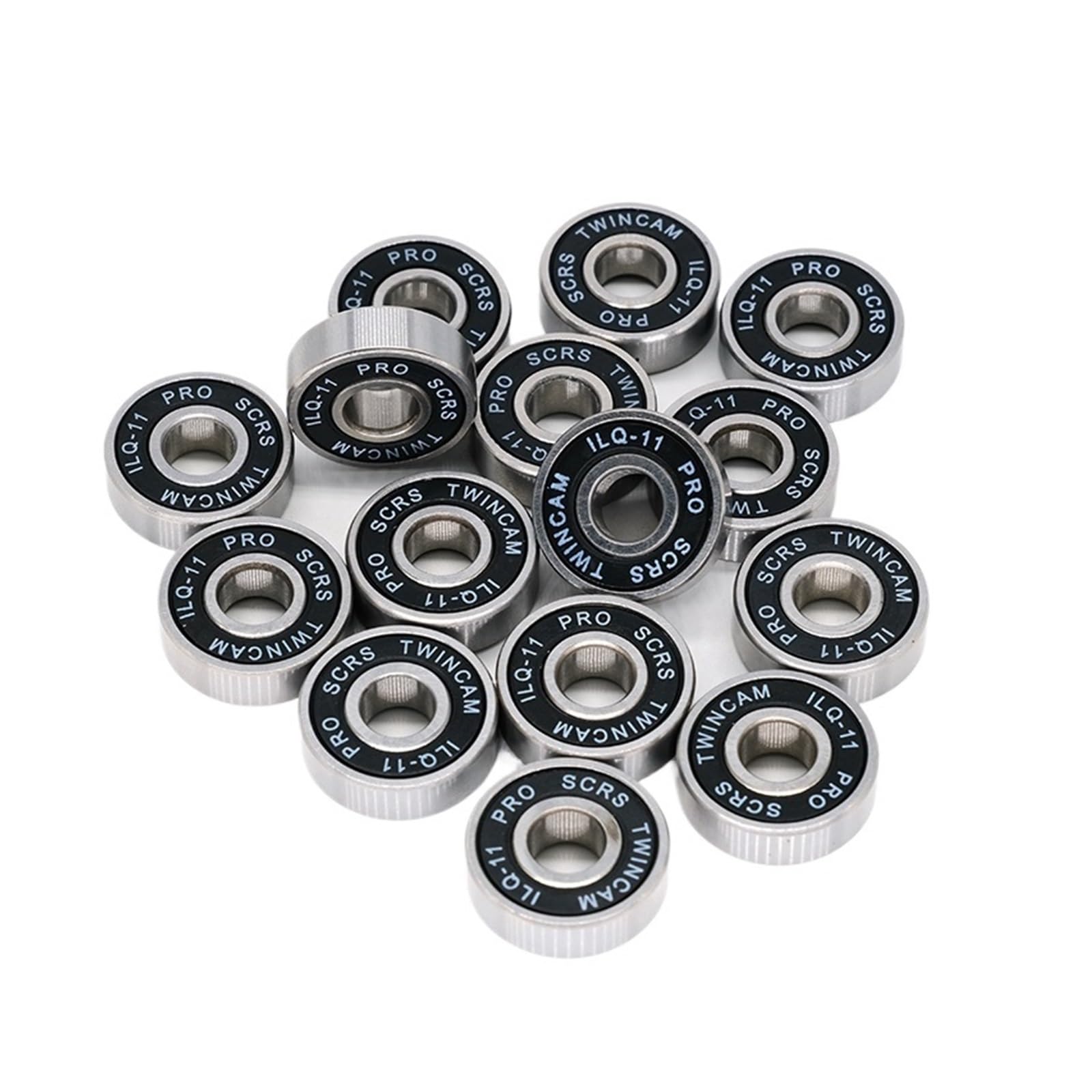 Roulements 608 RS ILQ-11 8x22x7 for Roue de Longboard, Skate et Trottinette en Ligne(8Pcs ILQ-11 Black)